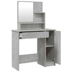 Dressing Table with Mirror Concrete Grey 86.5x35x136 cm 802961