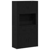 Highboard Black oak 80 x 33 x 150 cm Engineered wood 3334342