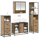 Bathroom Furniture Set 4 pcs Artisan Oak Engineered Wood 3402337