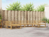 Outdoor Sofa Set 6 pcs White Solid Acacia Wood 3386948