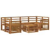 Outdoor Sofa Set 7 pcs Natural Solid Acacia Wood 3384085