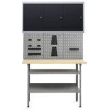 Workbench with Three Wall Panels and One Cabinet 3053436