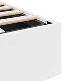 Storage Bed with Mattress Pure White 183 x 213 cm Faux leather 3369979