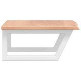 Basin Shelf Wall Mounted Steel and Solid Wood Oak 3302606