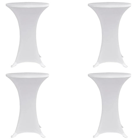 Standing Table Cover Ø60 cm White Stretch 4 pcs 279068