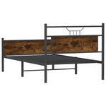 Bed Frame without Mattress Smoked Oak 107x203 cm Engineered Wood 4106922