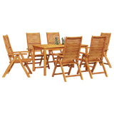 Garden Dining Set Folding 7 pcs Brown Solid Acacia Wood 3375625