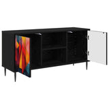 TV Cabinet HEESCH 102 x 33 x 51 cm Black Oak Engineered Wood 8007058