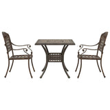 Garden Table Set 3 pcs Bronze Cast Aluminium 3334724