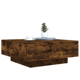 Coffee Table Smoked Oak 80x80x31 cm Engineered Wood 836585