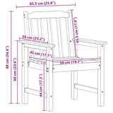Garden Dining Chair 6 pcs White 65.5 x 55.5 x 88cm Plastic 3335798