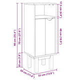 Bathroom Cabinet OTTA 35x30x90 cm Solid Wood Pine 4013458