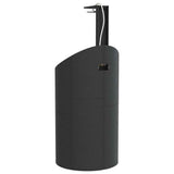Outdoor Shower Black 100x100x241.5 cm Poly Rattan and Acacia Wood 368212
