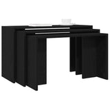 Nesting Tables 3 pcs Black Engineered Wood 858534