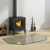 Fireplace Glass Plate Hexagon 100x60 cm 324136