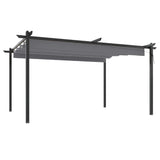 ZNTS Garden Gazebo with Retractable Roof 4x3 m Anthracite 318538