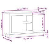 Sideboard Artisan Oak 102x35x55 cm Engineered Wood 857140