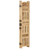 Hand carved 4-Panel Room Divider 160x165 cm Solid Mango Wood 285316