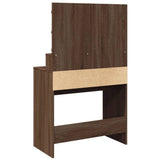 Dressing Table with LED Brown Oak 80x41x134.5 cm 848191