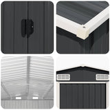 Garden Shed Anthracite 257x779x181 cm Galvanised steel 47034