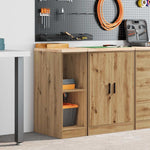 ZNTS Garage Storage Cabinet Artisan Oak 30x51x85 cm Solid Wood Pine 860534