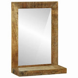 Bathroom Mirror Brown 50 x 22 x 70 cm Solid Mango Wood 4016736
