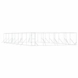 Outdoor Dog Kennel Silver 8x16x2 m Galvanised Steel 3190466