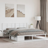 Metal Bed Frame without Mattress with Headboard White 180x200cm 355614
