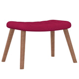 Relaxing Chair with a Stool Wine Red Velvet 327671