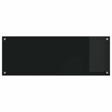 Kitchen Backsplash 2 pcs Black 110 x 40 cm Tempered Glass 3415494
