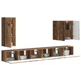 TV Wall Cabinet Set Wall-mounted 6 pcs Old Wood 3408950