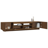 2 Piece TV Cabinet Set with LED Lights Brown Oak Engineered Wood 3120172