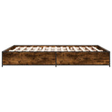 Bed Frame without Mattress Smoked Oak 150x200 cm King Size 3279839