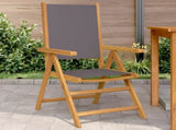 Garden Chairs 2 pcs Anthracite Solid Wood Acacia and Fabric 367658