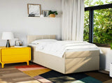 Box Spring Bed with Mattress Cream 100x200 cm Fabric 3285804
