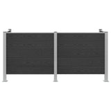 Garbage Bin Fence Grey 237 x 85 x 115 cm Aluminium and WPC 3429267