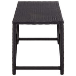 ZNTS Garden Bench 120 cm Poly Rattan Black 46210