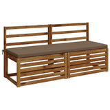 2-Piece Bench Cushions SOEST 2 pcs 100% Polyester Taupe 949375