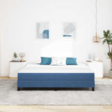 Bed Mattress with Mattress Blue 180 x 200 cm Fabric 42008304