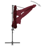 ZNTS Cantilever Garden Parasol with Steel Pole Bordeaux Red 300 cm 312312