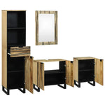 Bathroom Furniture Set with Drawer 4 pcs Brown 38 x 33 x 160 cm 3310044