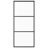 Sliding Door with Hardware Set ESG Glass&Aluminium 90x205 cm 3081941