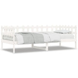 Day Bed without Mattress White 90x190 cm Single Solid Wood Pine 840383