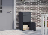Parcel Drop Box with Storage Anthracite 41 x 38 x 103 cm Steel 874935