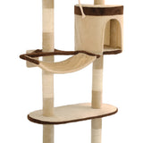 Cat Tree with Sisal Scratching Posts Wall Mounted 194 cm 170589