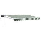 Manual Retractable Awning with LEDs Green and White 3 x 2 m 3419207