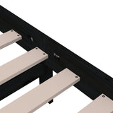 Bed Frame without Mattress Black Solid Wood 100x200 cm 814878
