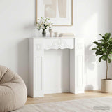 Fireplace Surround White 102 x 20 x 102 cm Engineered Wood 8006633