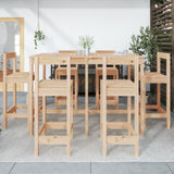 ZNTS 7 Piece Garden Bar Set Solid Wood Pine 3154760