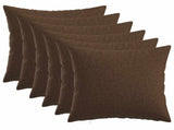 Cushion with Pillow HEERLEN 6 pcs Brown Fabric 926900